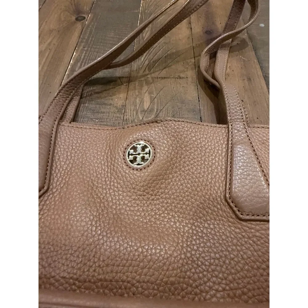 Tory Burch Leather Tote Brown Purse